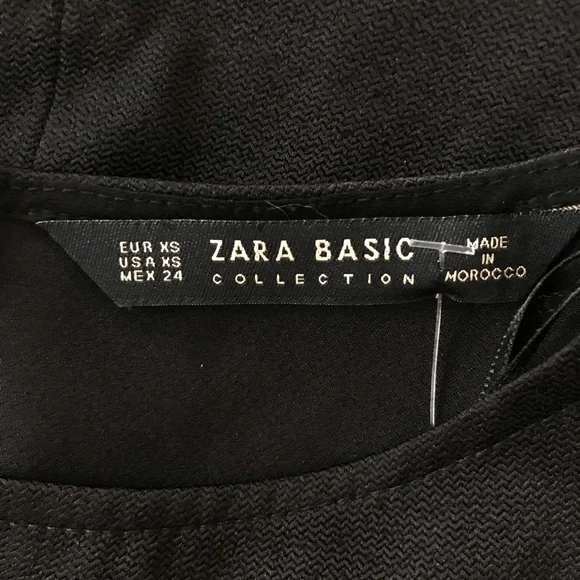 Zara Black Asymmetrical Draped Sleeveless Top XS - Picture 2 of 5